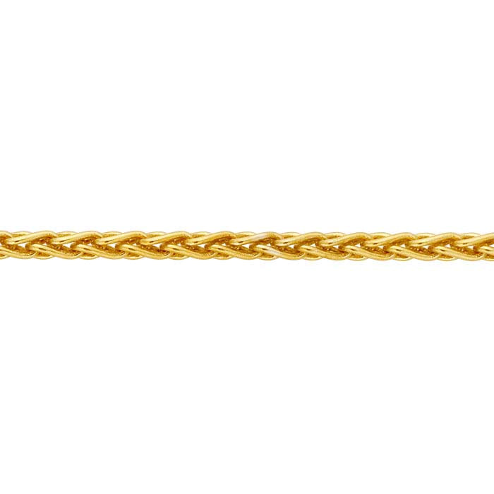 14/20 Gelbgold gefüllte 1,5 mm runde Weizenkette, pro Fuß
