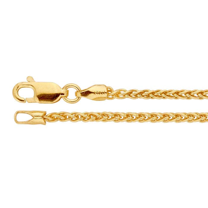 14/20 Yellow Gold-Filled 1.85mm Round Wheat Chain