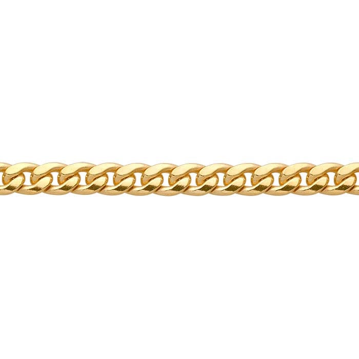 14/20 Geltono Aukso Užpildyta 2,9 mm Grandinėlė Curb