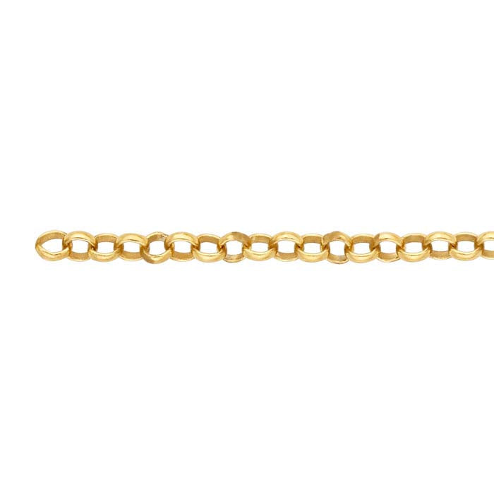 14/20 Yellow Gold-Filled 2.2mm Round Rolo Chain, By the Foot