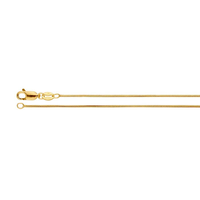 14/20 Yellow Gold-Filled 0.9mm Seamed Snake Chain