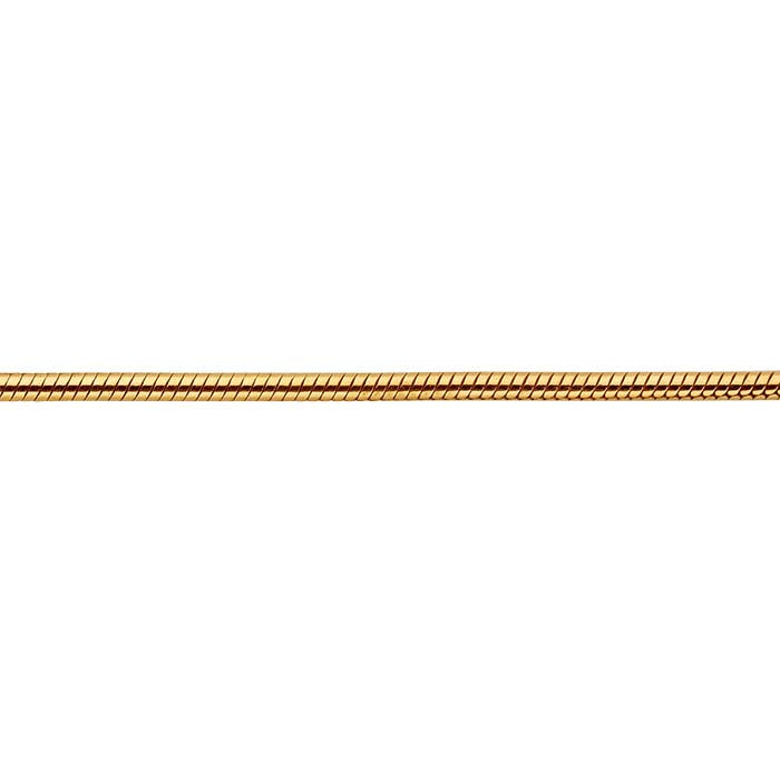 14/20 Yellow Gold-Filled 0.9mm Seamed Snake Chain