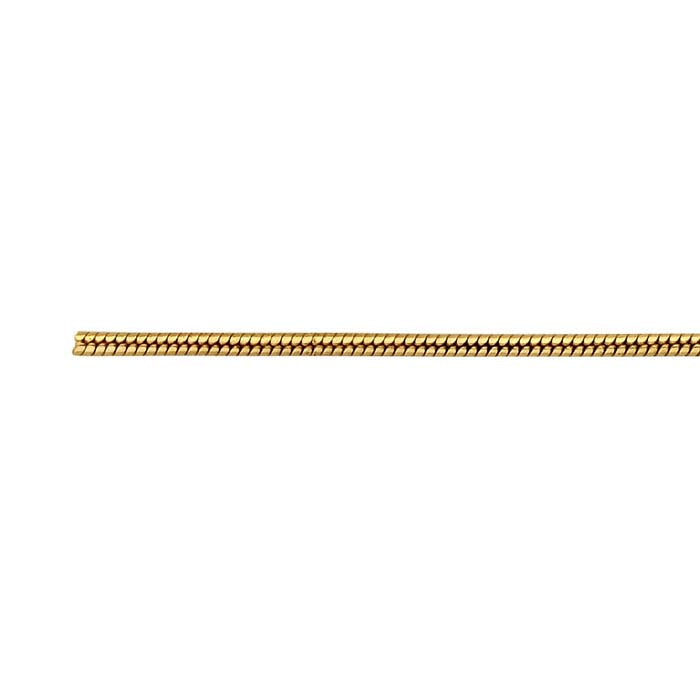 14/20 Yellow Gold-Filled 0.9mm Seamed Snake Chain, By the Foot