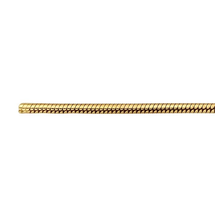 14/20 Yellow Gold-Filled 1.2mm Seamed Snake Chain, By the Foot