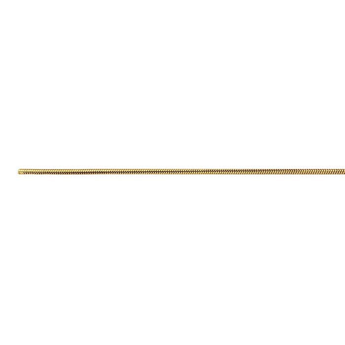 14/20 Yellow Gold-Filled 1.2mm Seamed Snake Chain, By the Foot