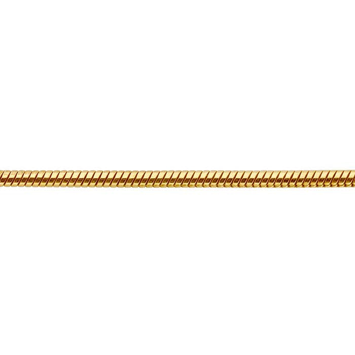 14/20 Yellow Gold-Filled Seamed Snake Chain