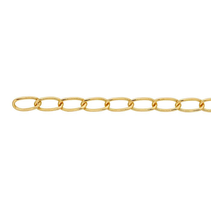 14/20 Yellow Gold-Filled Twist Oval Cable Chain, By the Foot