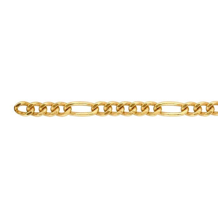 14/20 Yellow Gold-Filled 2.2mm Figaro Chain, By the Foot