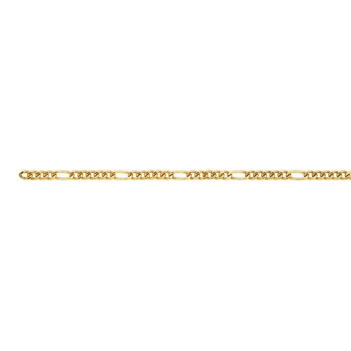 14/20 Yellow Gold-Filled 2.2mm Figaro Chain, By the Foot