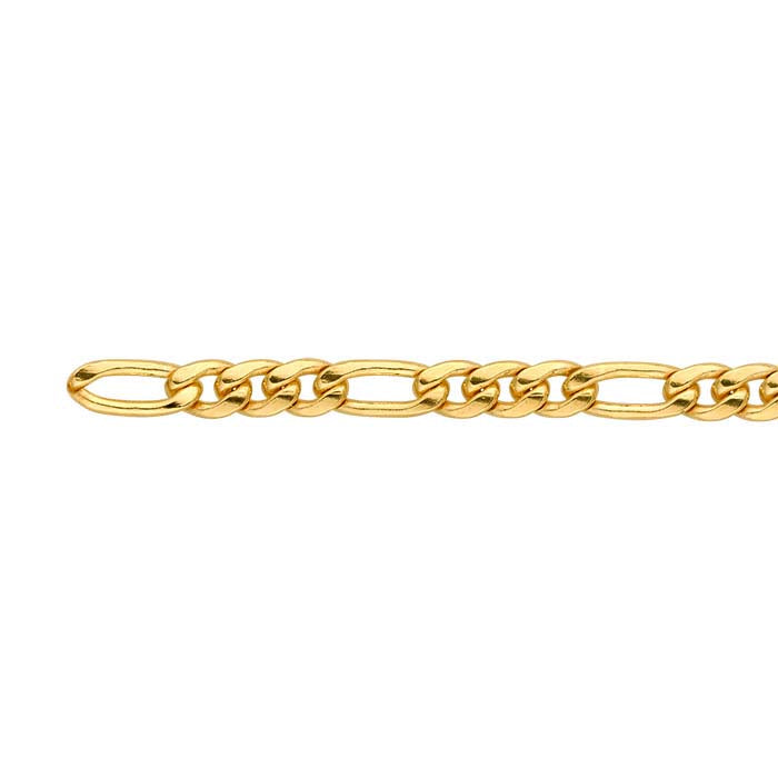 14/20 Yellow Gold-Filled 2.9mm Figaro Chain, By the Foot