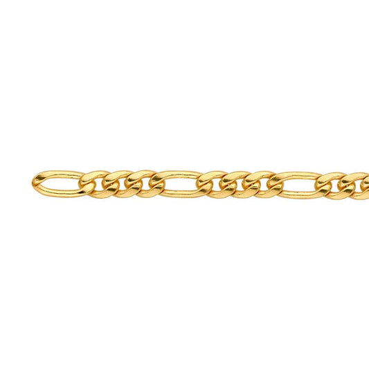 14/20 Yellow Gold-Filled 2.9mm Figaro Chain, By the Foot
