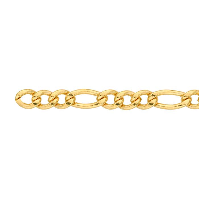 14/20 Yellow Gold-Filled 4.5mm Figaro Chain, By the Foot