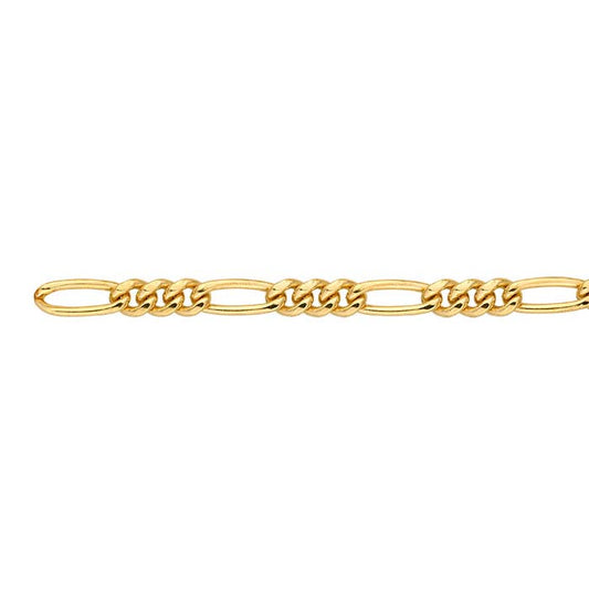 14/20 Yellow Gold-Filled 5.6mm Figaro Chain, By the Foot