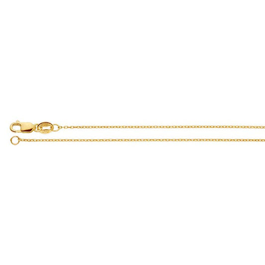 14/20 Yellow Gold-Filled 0.9mm Flat Oval Cable Chain