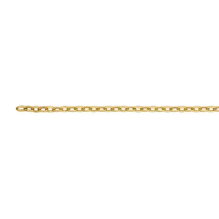 14/20 Yellow Gold-Filled 0.9mm Flat Oval Cable Chain, By the Foot