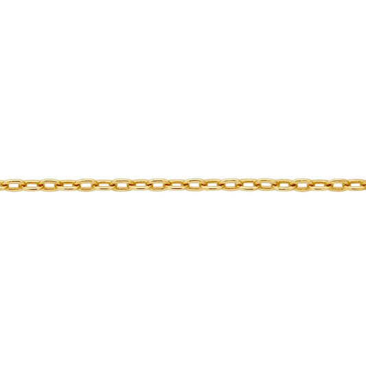 14/20 Yellow Gold-Filled 0.9mm Flat Oval Cable Chain, By the Foot