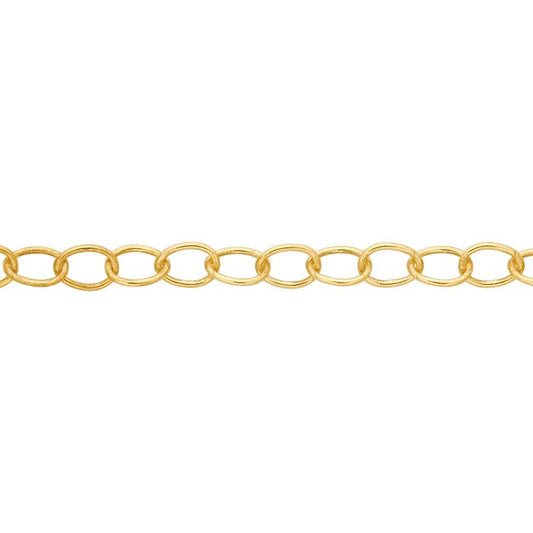 14/20 Yellow Gold-Filled 2.5mm Oval Cable Chain, By the Foot