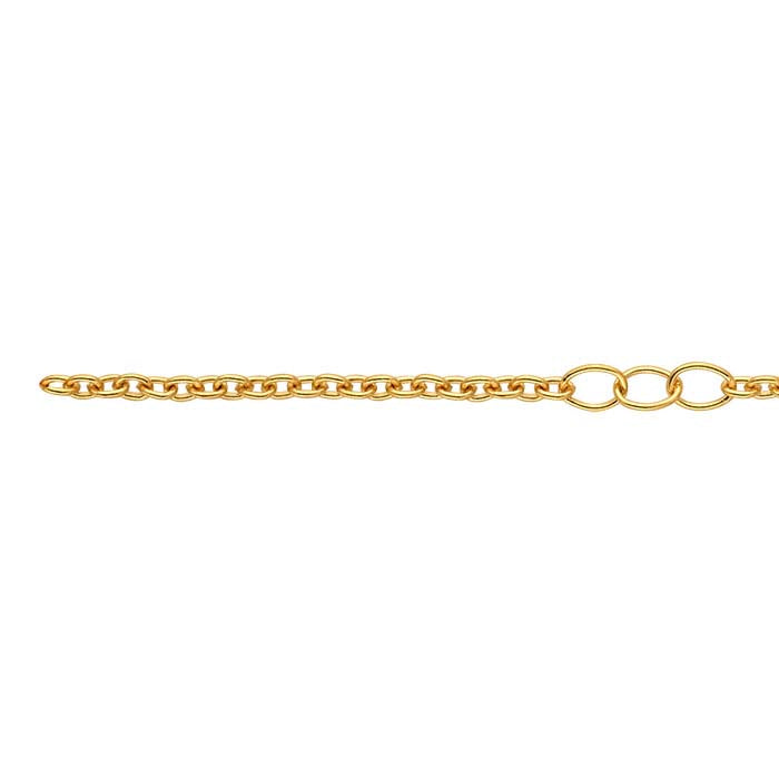 14/20 Yellow Gold-Filled 2.5mm Long & Short Chain, By the Foot