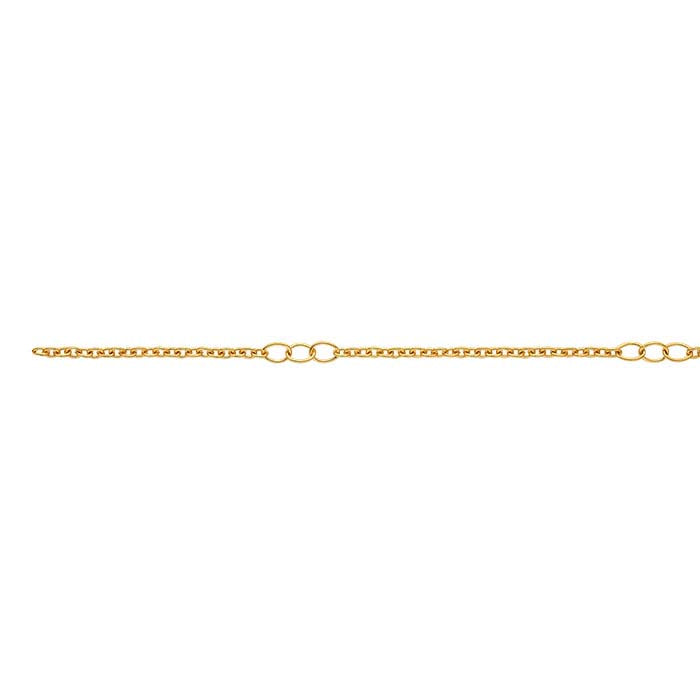 14/20 Yellow Gold-Filled 2.5mm Long & Short Chain, By the Foot