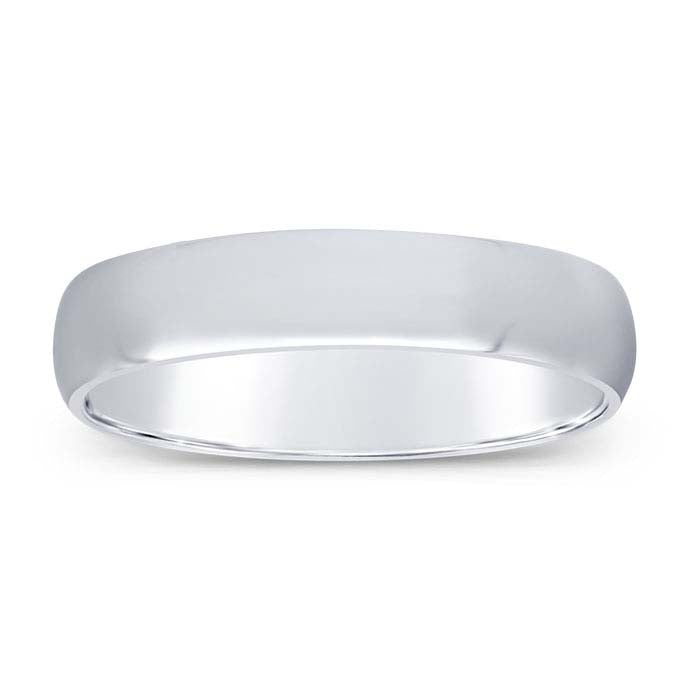 Nordt 14K White Gold 4mm Comfort Fit Featherweight Wedding Band