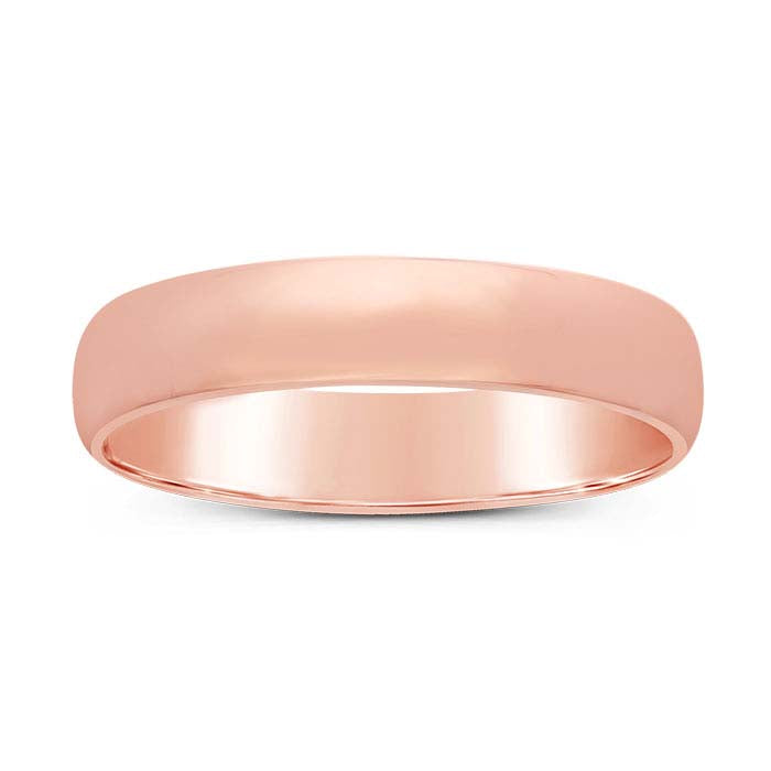Nordt 14K Rose Gold 4mm Comfort Fit Featherweight Wedding Band