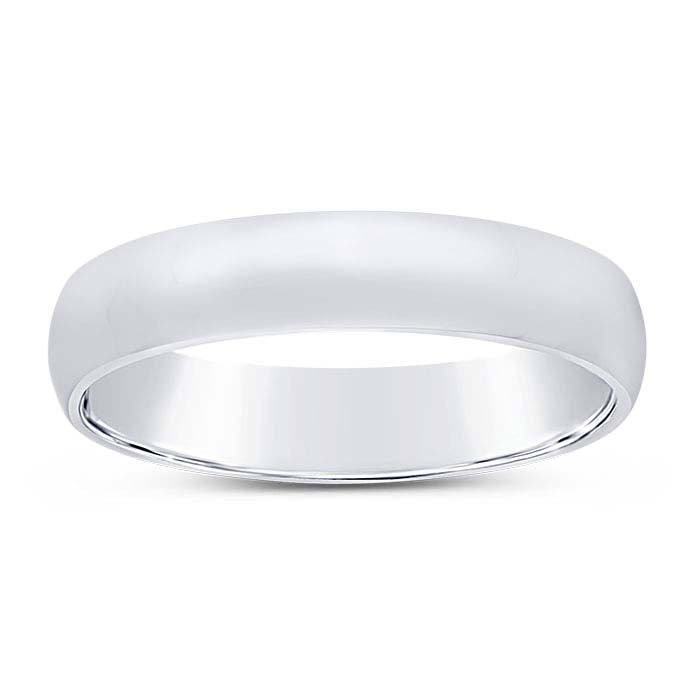 Nordt Platinum 4mm Comfort Fit Featherweight Wedding Band