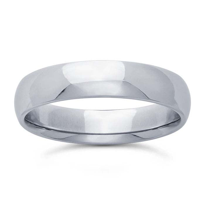 Nordt Platinum 4mm Comfort Fit Featherweight Wedding Band