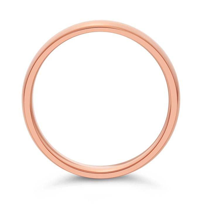 Nordt 14K Rose Gold 6mm Comfort Fit Featherweight Wedding Band