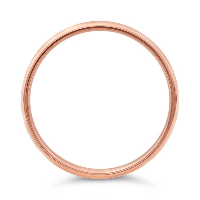 Nordt 14K Rose Gold 8mm Comfort Fit Featherweight Wedding Band