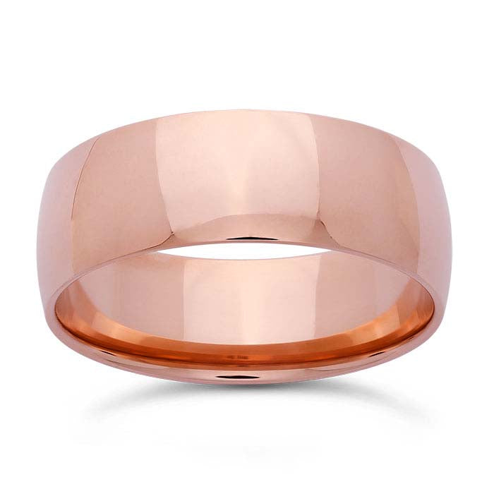 Nordt 14K Rose Gold Comfort Fit Featherweight Wedding Band