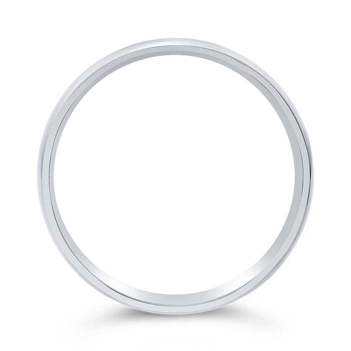 Nordt Platinum 8mm Comfort Fit Featherweight Wedding Band