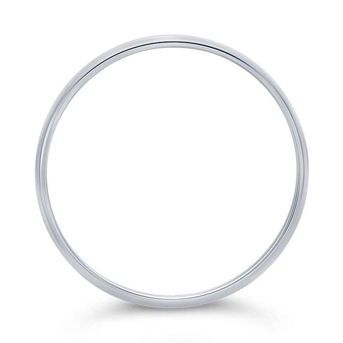 Nordt 14K hvidguld 2mm letvægts halvrund vielsesring
