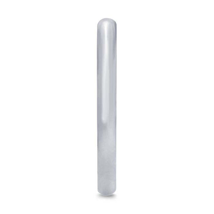 Nordt 14K ホワイトゴールド 2mm 軽量 ハーフラウンド 結婚指輪