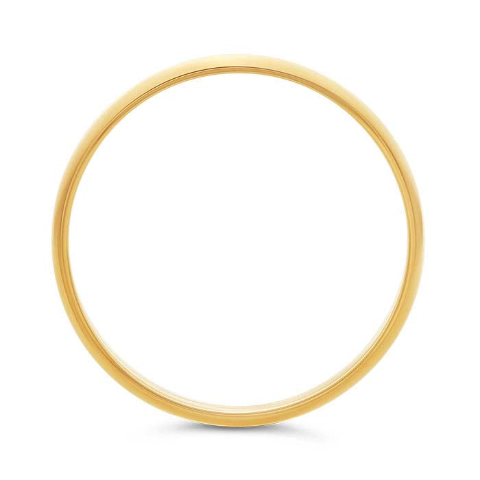 Nordt Aliança de Casamento Meia-Roda Leve 3mm em Ouro Amarelo 14K