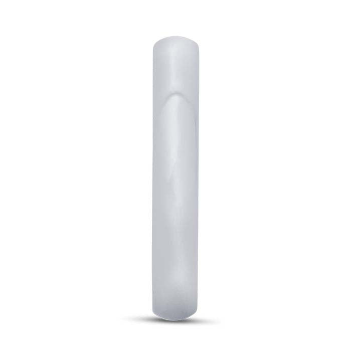 Nordt 14K Ouro Branco 3mm Anel de Casamento Leve Meio-Reto