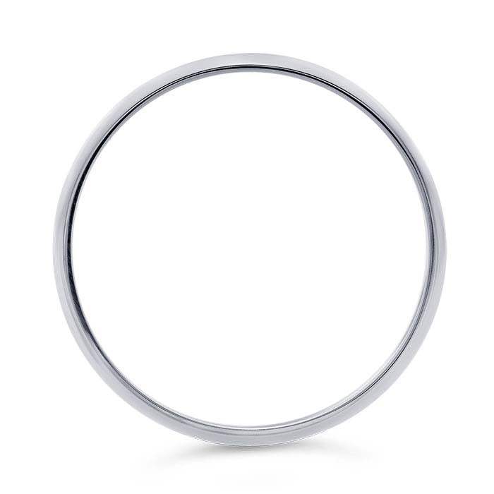 Nordt 14K hvitt gull 3mm lettvekts halvrund giftering