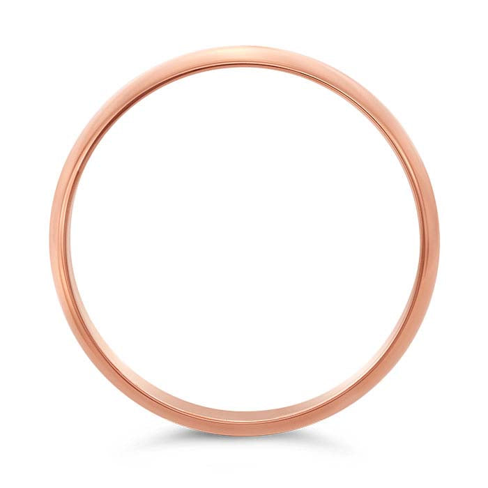 Nordt 14K Rose Gold 4mm Lightweight Half-Round Wedding Band