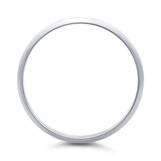 Nordt Platinum 4mm Lightweight Half-Round Wedding Band