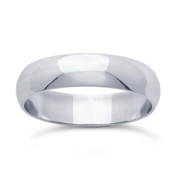 Nordt Platinum 4mm lengvas pusapvalis vestuvinis žiedas