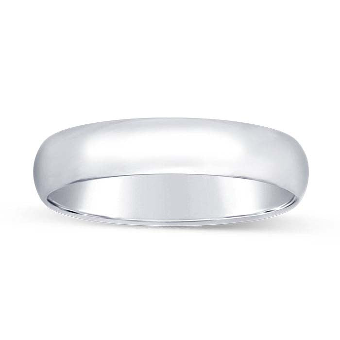 Nordt Platinum 4mm Lättvikts Halvrund Vigselring