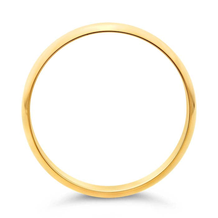 Nordt 14K żółte złoto 6mm lekka półokrągła obrączka ślubna