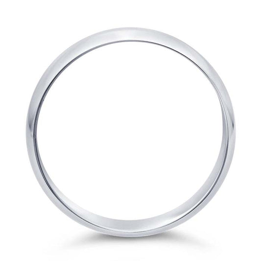 Nordt 14K White Gold 6mm Lightweight Half-Round Wedding Band