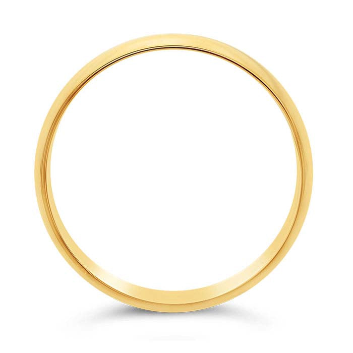 Nordt 14K Yellow Gold 8mm Lightweight Half-Round Wedding Band