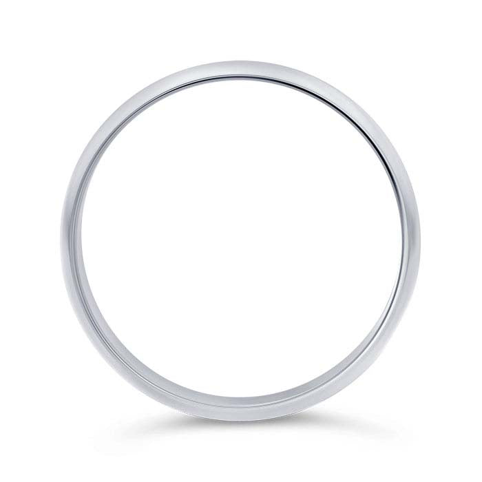 Nordt Platinum Lightweight Half-Round Wedding Band