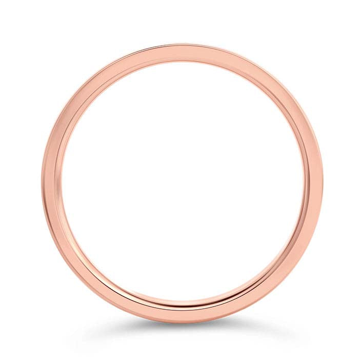 Nordt 14K Oro Rosa 2mm Fede Nuziale Leggera con Comfort Fit Piatto
