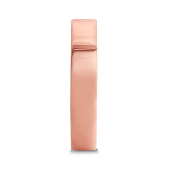 Nordt 14K Oro Rosa 4mm Fede Nuziale Leggera con Comfort Fit Piatto