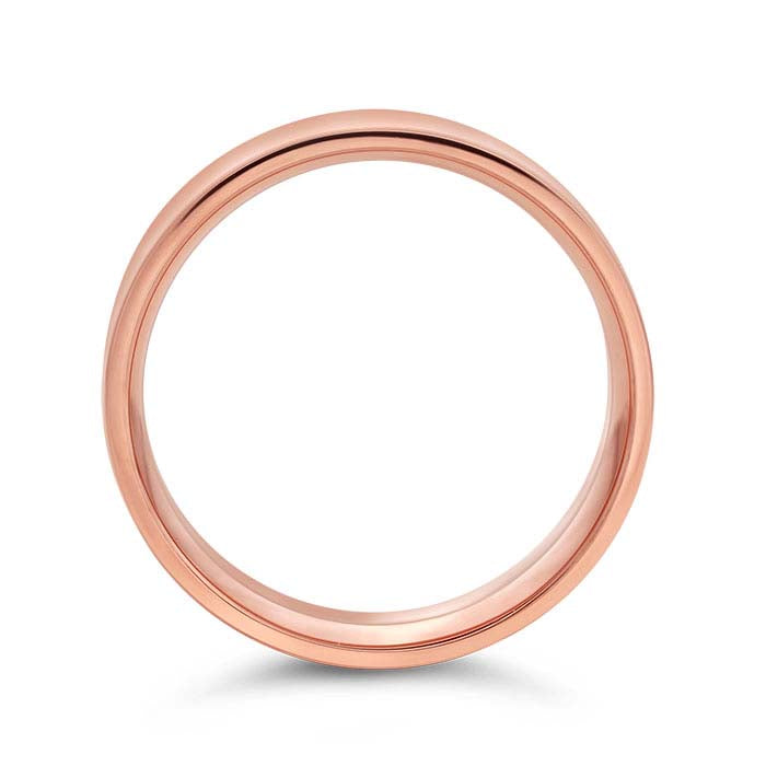 Nordt Fede Nuziale Leggera Comfort Fit Piatta 6mm in Oro Rosa 14K