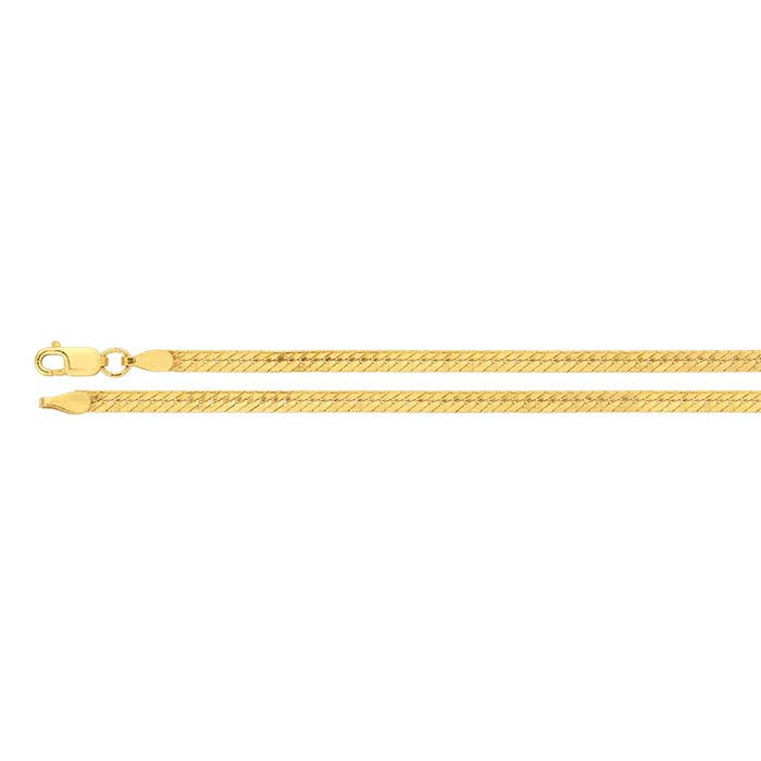 14/20 Geel Goud Gevuld 2,4mm Visgraat Ketting