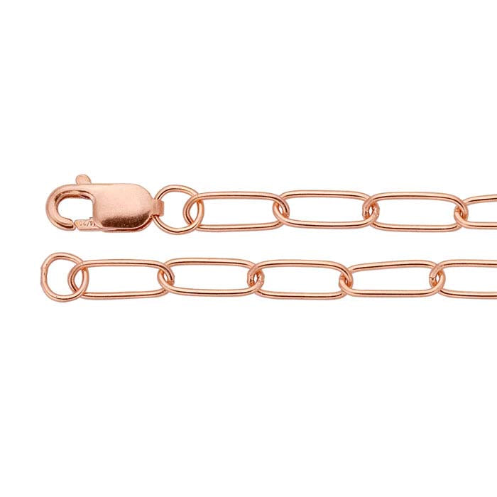 Ovale Ankerkette aus 14 Karat Roségold, 3 mm
