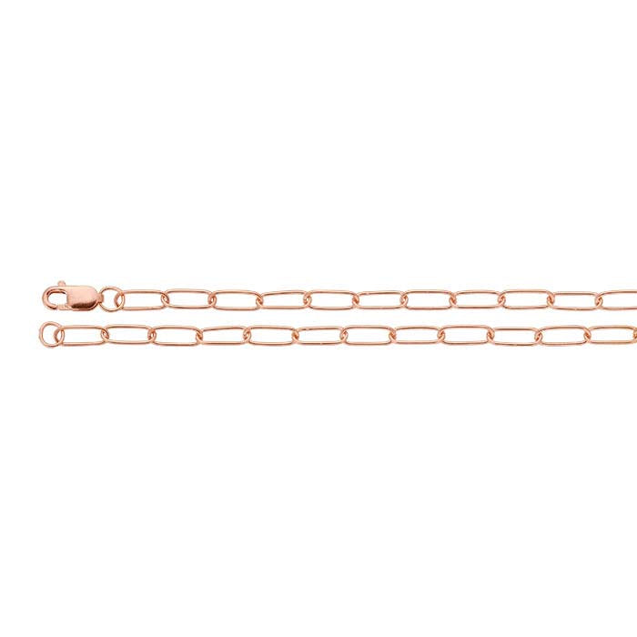 Ovale Ankerkette aus 14 Karat Roségold, 3 mm